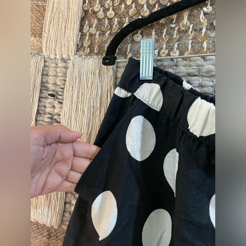 NWT Tabatha Brown for Target black & white polka dot midi skirt sz S - Picture 7 of 10